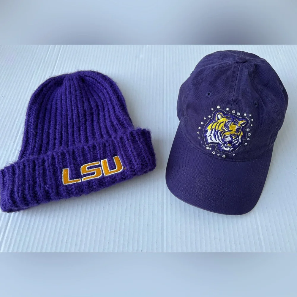 LSU Tigers hat bundle knit cuffed beanie new era Victoria Secret rhinstone cap